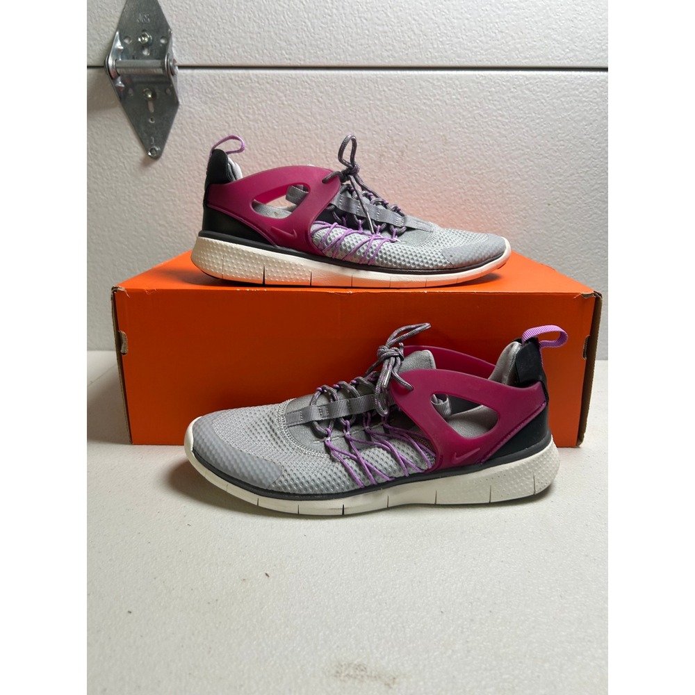 Nike Free Viritous Wolf Grey Fuchsia Flash 8.5 #2971